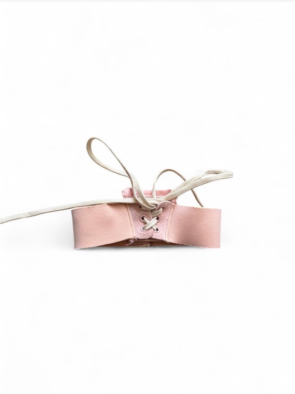 Fenty puma by Rihanna pink necklace choker with lace up detail #laceup #leather